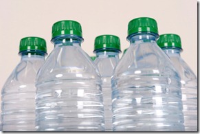 Polyethylene terephthalate (PET) water bottles