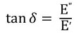 tan delta equation