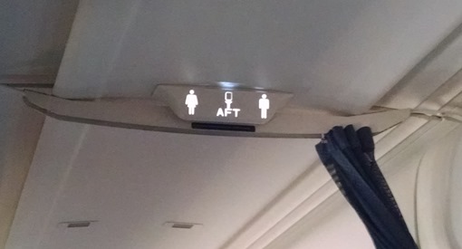 Bathroom sign on Airbus